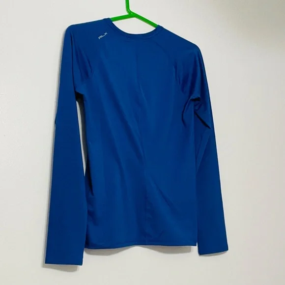 RLX Ralph Lauren Performance Long Sleeves Golf Jersey in Royal Blue - Picture 9 of 11